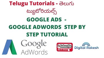 Google Ads (AdWords) Tutorial 2020 (step by step) - Telugu Tutorial