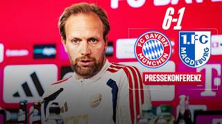 Pressekonferenz nach dem 6:1-Sieg vs FC Magdeburg | DFB-Pokal 2. Runde