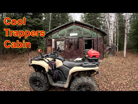 Cool Trappers Cabin Awesome Camping Spot Solo ATV Ride Explore Can Am Outlander 700 North Ontario