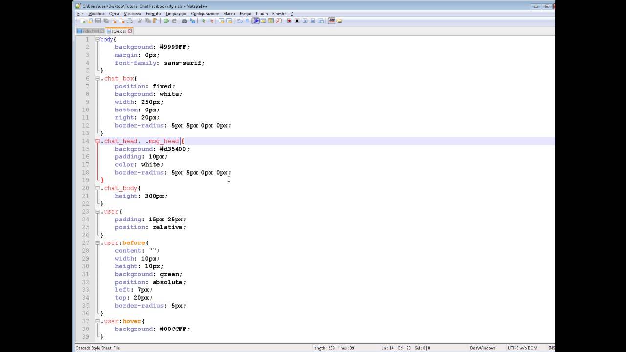 Facebook Chat - Parte 3 (HTML, CSS e JQuery) - YouTube
