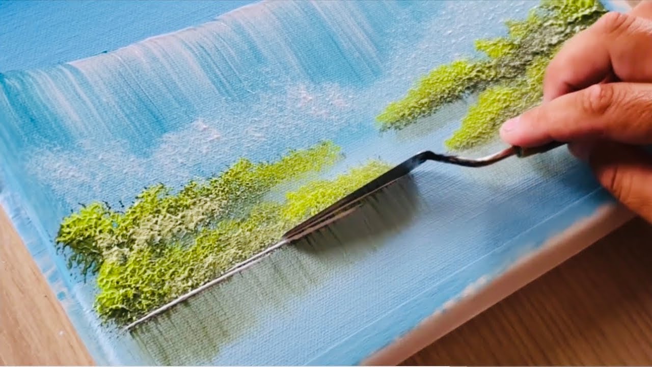 KING ART     WATERFALL STEP BY STEP   N 1025  PAINTING TUTORIAL