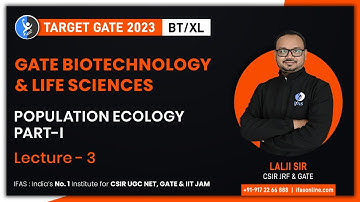 Population ecology part 1 For Gate Exam ||  population growth and growth rate