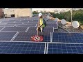 Solar panel dry cleaning system