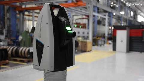 Hexagon MI Automation Tracker Absolute Tracker ATS600 on AGV at Enercon en