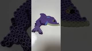 [Craft magic] I made a fantastic purple dolphin with iron beads.