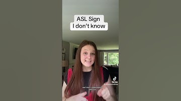 Learn How To Sign "I don