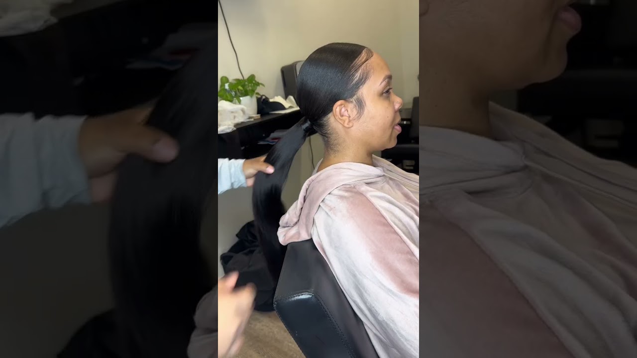 Super SLEEK ponytail on Natural Hair