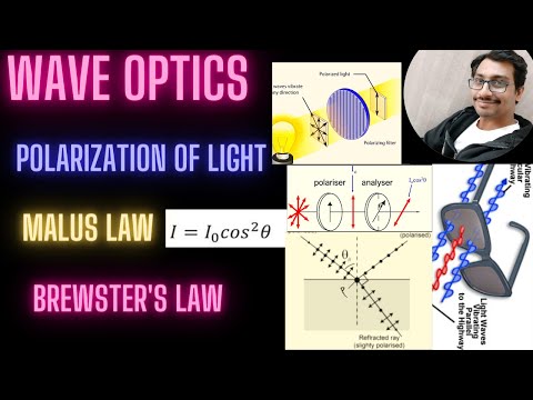 Polarisation of light || Malus law || Brewster's law || Wave optics