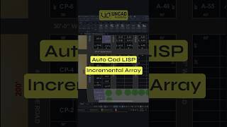 Autocad LISP Dynamic Increment Array #uncadacademy #autocaddrawing #autocadtutorial #autocaddrawing