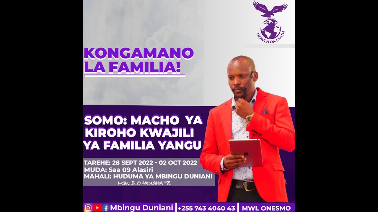 DAY 1: MACHO YA KIROHO KWA AJILI YA FAMILIA YANGU