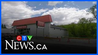 Landslide damages N.B. store
