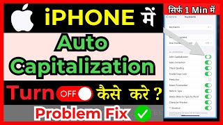 how to disable capital letters on iphone