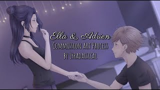 Commission: Ella & Adrien [Art Time Lapse]