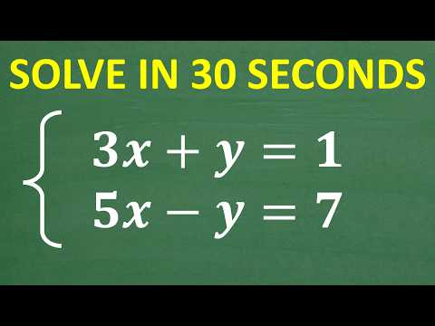 Don’t Pick the Wrong Method! How to Solve Systems Fast on Tests