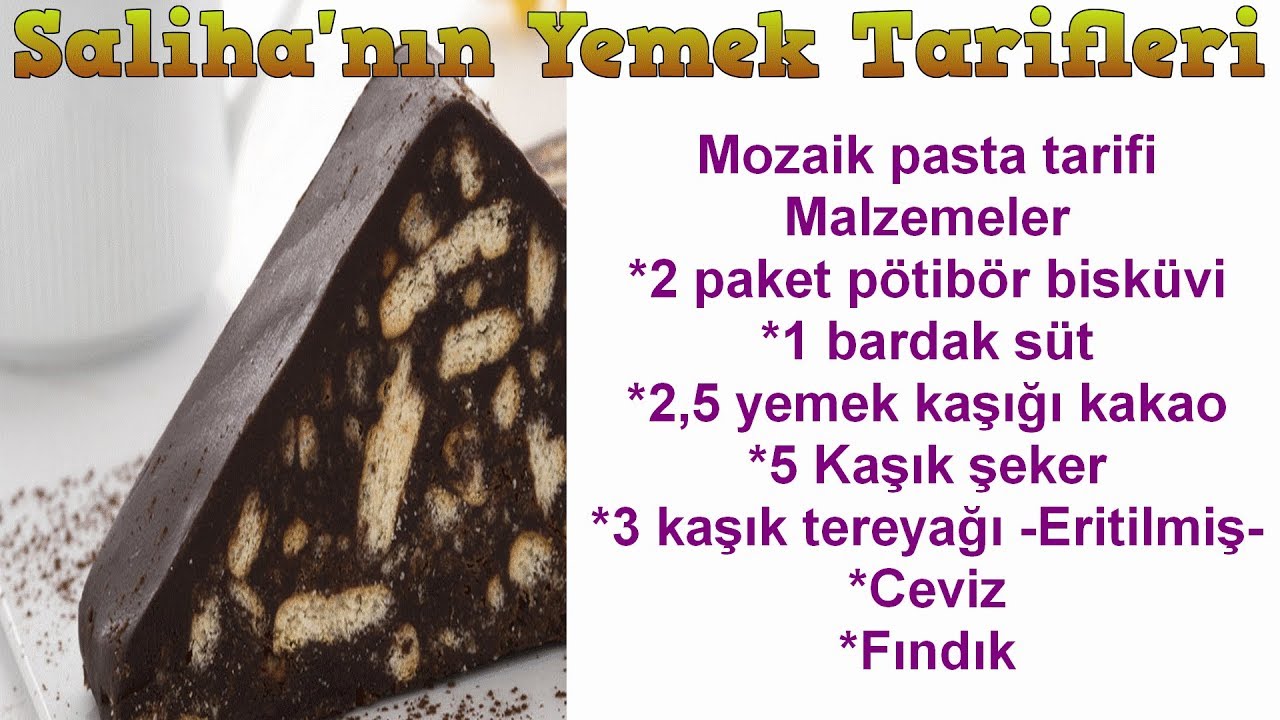 Mozaik Pasta Tarifi YouTube