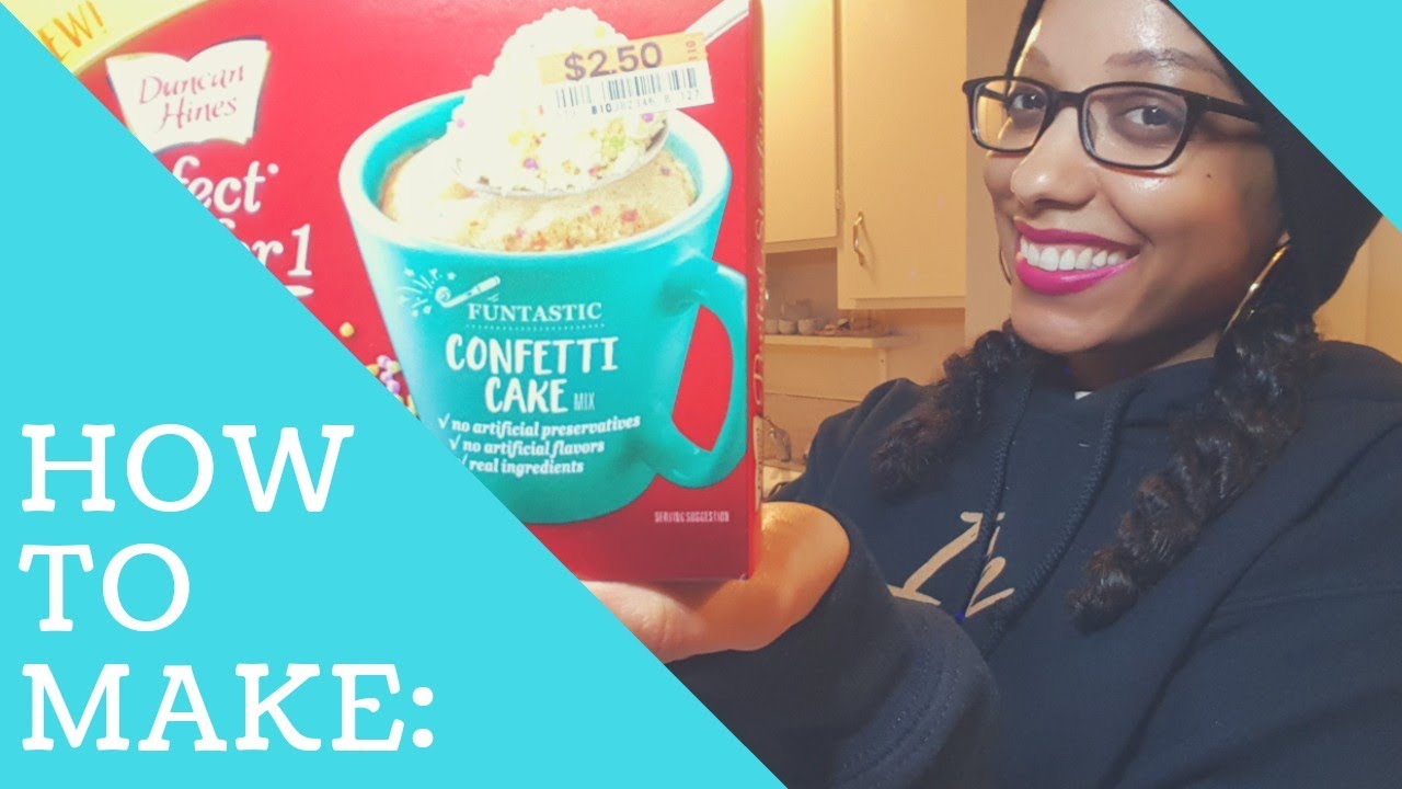 HOW TO MAKE Confetti Cake Mix In A Mug Perfect for One YouTube
