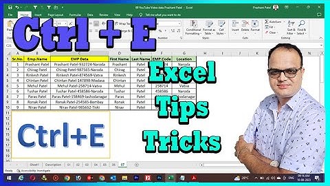 CTRL+E │Excel Tips Tricks | excel shortcut keys | ctrl+e