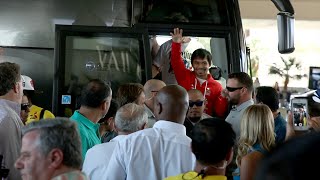 Manny Pacquiao's COMPLETE Crazy Packed MGM Grand Arrival-Pacquiao vs Bradley 3 video