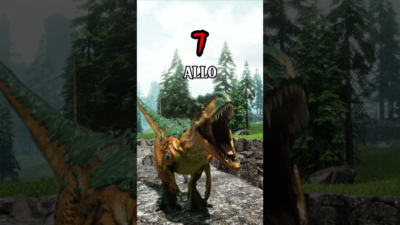 TOP 16 STRONGEST CARNIVORE THEROPODS IN ARK #shorts #ark #dinosaur
