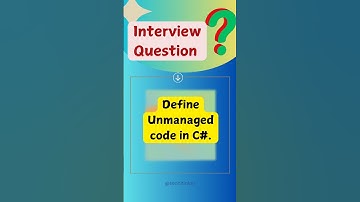#5 Unmanaged Code in C# | C#.Net | #shorts #csharp #interview