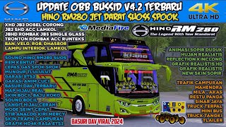 OBB BUSSID V4.2 TERBARU SOUND HINO RM280 JET DARAT | GRAFIK HD4K \u0026 FULL ROMBAK MBOIS | BUSSID