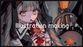 創作イラスト メイキングillustration making〔厚塗り〕