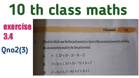 10 th maths.. Chapter 3.. polynomials.. exercise 3.4..Qno 2(3)...