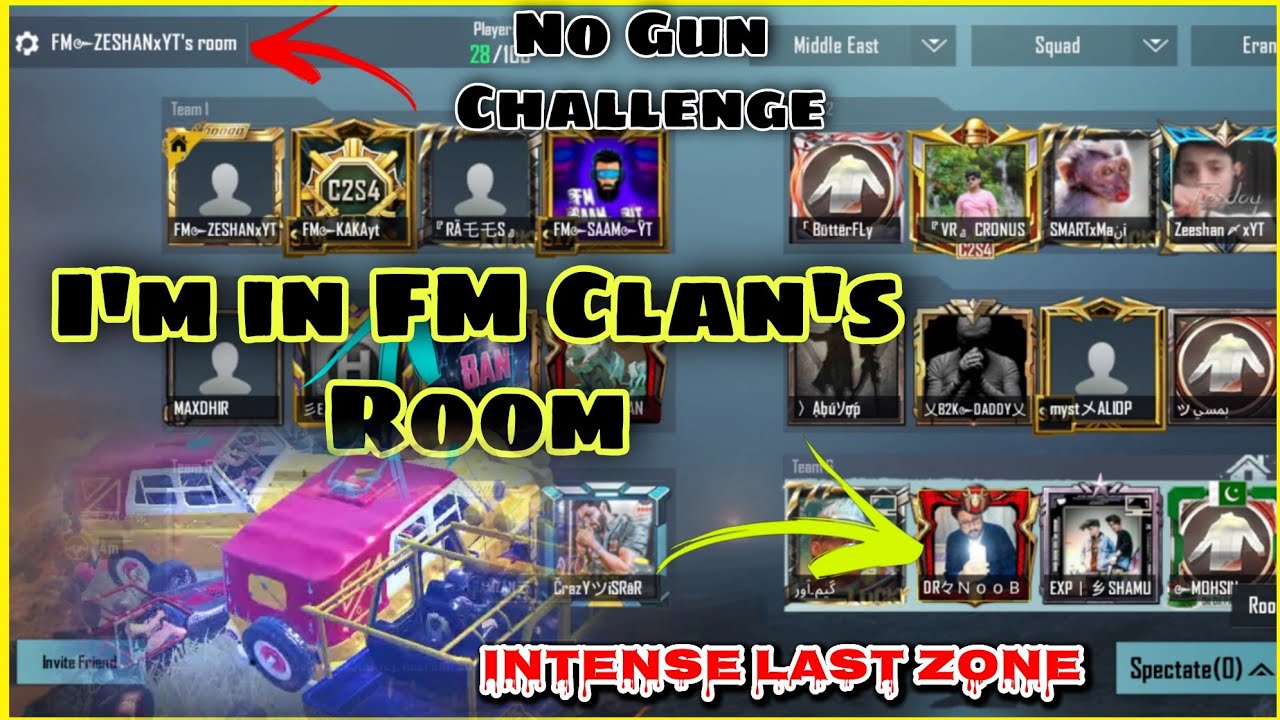 I joined FM Clan's Room || No Gun Challenge || DR Squad Gaming