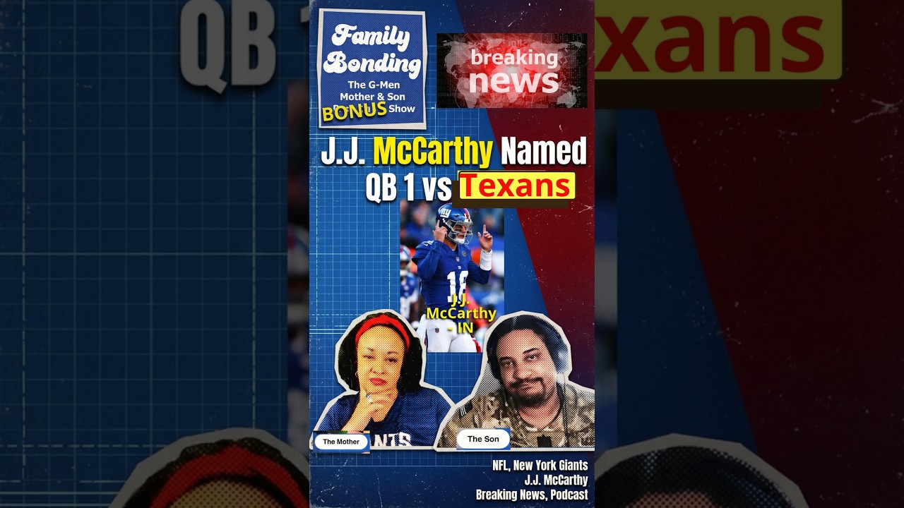🚨 NY Giants Mother Fan WAS RIGHT! | J.J. McCarthy Named QB1 vs Texans! #NFL Week 7 BREAKING NEWS🚨