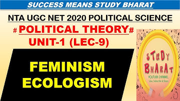 Ecologism and Feminism Unit 1 Lec 9 ugc net 2020