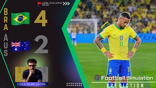 Australia 2 vs 4 Brazil | International Friendlies 2026/27 | Simulation eFootball & Game Challenge screenshot 2