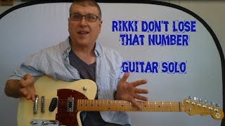 Video thumbnail of "Rikki Don't Lose That Number by Steely Dan (Guitar Solo Lesson with TAB)"