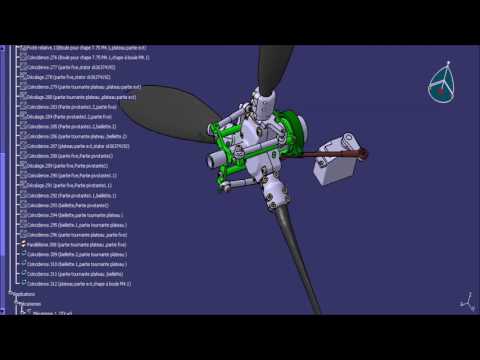 rendu vidéo CATIA V5 : hélice à pas variable
