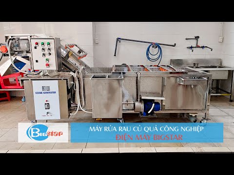 Video Máy rửa rau củ quả công nghiệp sục khí OZONE - Điện... - youtube