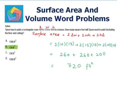 surface area and volume word problems youtube surface area problems