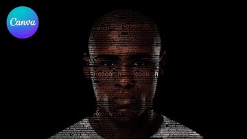 Create a word cloud text portrait effect in Canva | Canva design tutorial step by step