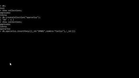 Mongo DB - Crear + Insertar + Borrar una colección.