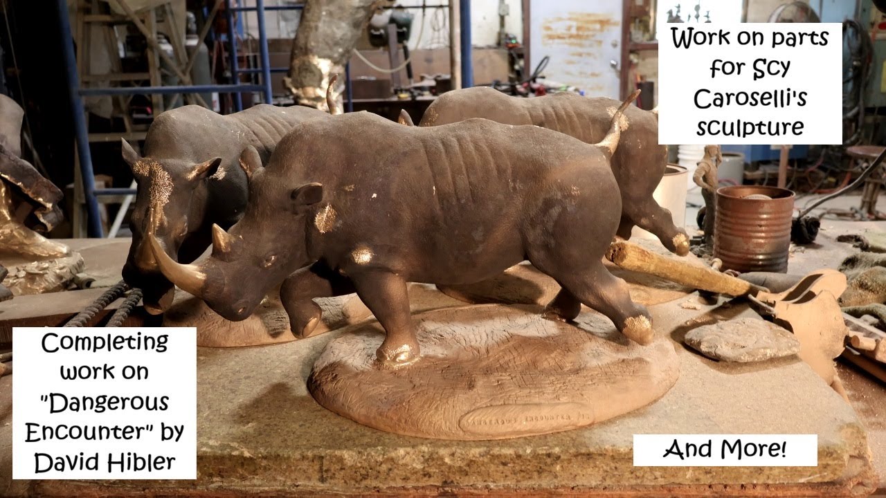 January 13, 2026 - Completing "Dangerous Encounter" by D. Hibler, work on Scy Caroselli's sculpture