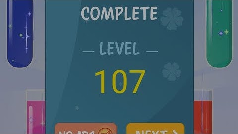 How To Solve Water Color Sort Level 107 | Shorts video