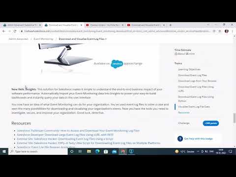 Download and visualise event log files in trailhead #salesforce #visualization #trailhead #module