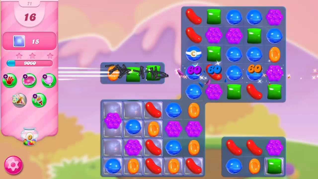 candy crush saga level 71 walkthrough-Standard Games - YouTube