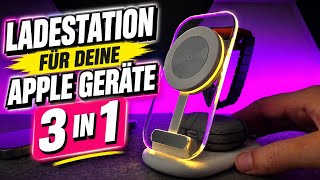 Schönste 3 in 1 Ladestation für deine APPLE Geräte - UNBOXING & Test - LED Nachtlicht, MagSafe !!