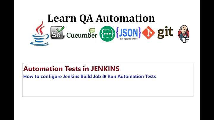 How to run Automation Tests in Jenkins