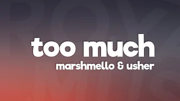 Marshmello x Imanbek - Too Much (Lyrics) ft. Usher