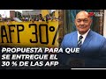 Alburquerque explica su propuesta para que se entregue el 30 % de las AFP