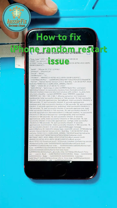 How to fix iphone random restart using panic full | analizar panic full #repair #fix #smartphone