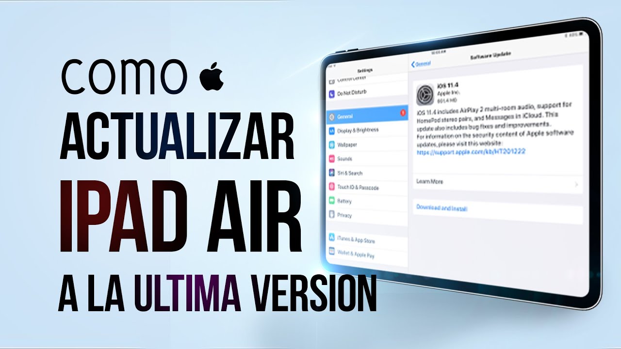 Como actualizar ipad air a la ultima version youtube