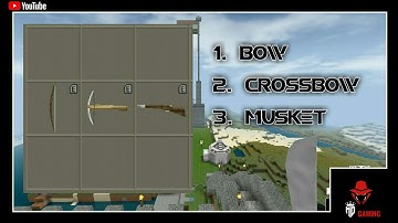 ⬜mini block craft 3d how to make bow, crossbow & musket crafting thing craft recipes