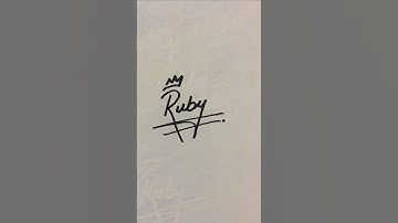 Signature for Ruby | R letter signature style #shorts #signature #calligraphy