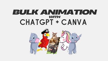 Easy Bulk animation with ChatGPT Google sheet & Canva